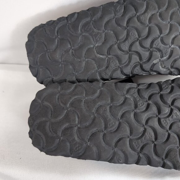 Papillio Birkenstock 38 Tabora Strappy Black Sandals US W 7 245 Pebbled Leather - Picture 10 of 14